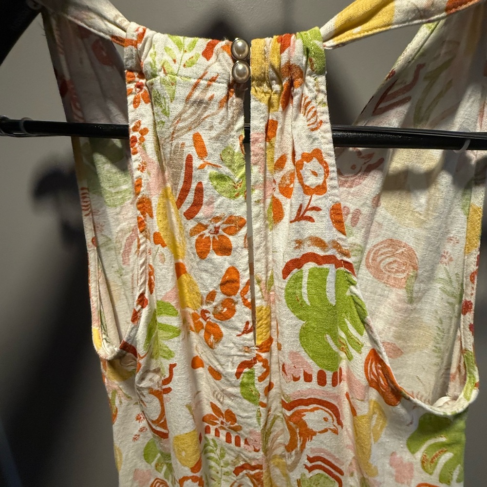 C&C California Tropical Print Cotton Blend Midi Dress Size XS - Picture 7 of 9